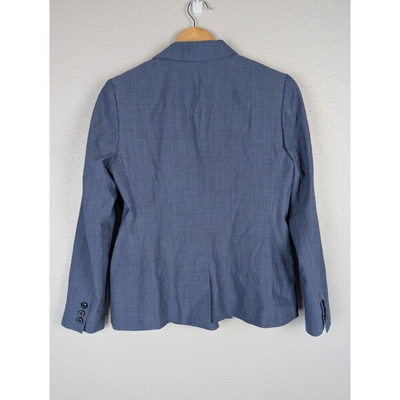 Banana Republic Women's Wool Double Breasted Blazer Blue Size 6 - Picture 2 of 6
